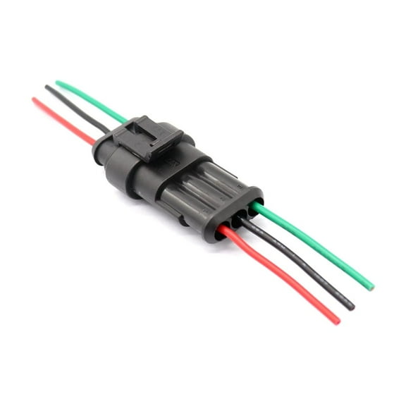 HEATSHAKING 5 Pairs 3-Pin Electrical Wire Terminal Connectors for Automotive Wiring Waterproof IP67