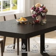 thumbnail image 2 of 70" Solid Wood Dining Table for 6-8 People, Modern Farmhouse Kitchen Table Rectangular Dining Room Table for Home Office, 2 of 14