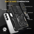 thumbnail image 7 of FIEWESEY Compatible with Samsung Galaxy S26 Case Built in Slide Camera Lens Cover Finger Ring Holder Kickstand,Heavy Duty Shockproof Full Body Phone Cover For Samsung Galaxy S26 2026,Black, 7 of 7
