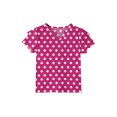 thumbnail image 6 of Dwellite Girls' V-Neck T-Shirts 3-13 Years Short Sleeve Cute Summer Tee Shirts Baggy Plain Soft Tops Hot Pink 150, 6 of 6