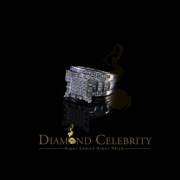 Diamond Celebrity's 925 White Square 2.34 ct Cubic Zirconia Silver Engagement Womens Ring Size 7
