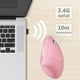 thumbnail image 4 of Mouse Inalámbrico Ergonómico Recargable, Mouse Vertical Óptico de 2.4Ghz con 3 DPIs Ajustables, Diseño de 6 Botones con Receptor USB, Compatible con Sistema Windows y Mac（Rosado）, 4 of 6
