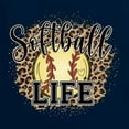 thumbnail image 2 of Softball Life Animal Print Girl Sports Men's Graphic T-Shirt, Navy, 4X-Large, 2 of 4