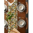 thumbnail image 2 of ERUNPONLY Banana Pineapple Table Runner - 90 Inch Long Summer Tropical Fruit Botanical Cotton and Linen Blended Dress Scarves Farmhouse Table Runner for Kitchen Dining, Coffee Table, 13"x90", 2 of 8