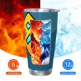 thumbnail image 5 of Saiise Geometry Dash Print Tumbler 20 Oz Stainless Steel Vacuum Insulated with Straw Coffee Cup for Home,Office,Outdoor Works Great for Ice Drinks and Hot Beverage, 5 of 8