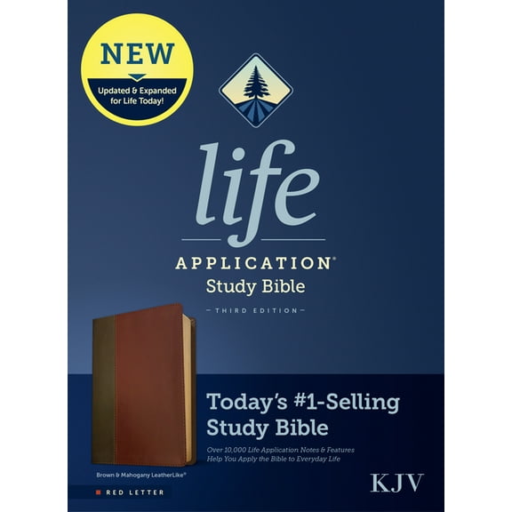 KJV Life Application Study Bible, Third Edition (Leatherlike, Brown/Mahogany, Red Letter), (Hardcover)