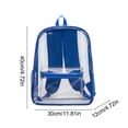 thumbnail image 3 of Weloille Clear Backpack for Concerts Sports Events 1 Piece, PVC Double Shoulder Bag Large Capacity, Security Check Compliant Design, 3 of 6