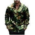thumbnail image 2 of PNTUTB Men's Fashion Camouflage Printed Shirts Collared Button Down Casual Long Sleeve Comfortable Everyday Blouses, 2 of 6