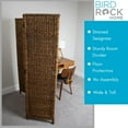 thumbnail image 2 of BIRDROCK HOME 3 Panel Seagrass Room Divider - Handwoven Abaca Folding Privacy Screen, Tall Freestanding Separator for Living Room & Bedroom, Indoor Partition Panel - Solid Metal Frame, Brown Wash, 2 of 9