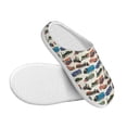 thumbnail image 3 of Lsque Train Pattern Womens Comfort Cotton on Scuff With Memory Foam and Anti-skid Sole Slipper-35/36, 3 of 7