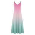 thumbnail image 5 of Ayolanni Summer Dresses for Women Plus Size Green V-Neck Sleeveless Ombre Maxi Dresses Girl Dresses 3x, 5 of 5