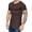 Brown, variant on SwiftWear Men Polyester Short Sleeve Round Neck Holes and Irregular Shirts For Men Khaki L