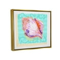 thumbnail image 3 of Stupell Industries Patterned Conch Seashell Illustration Nautical Sea Life Graphic Art Metallic Gold Floating Framed Canvas Print Wall Art, Design by unknown, 3 of 6