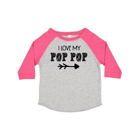 

Inktastic I Love My Pop Pop with Arrow Gift Toddler Boy or Toddler Girl T-Shirt