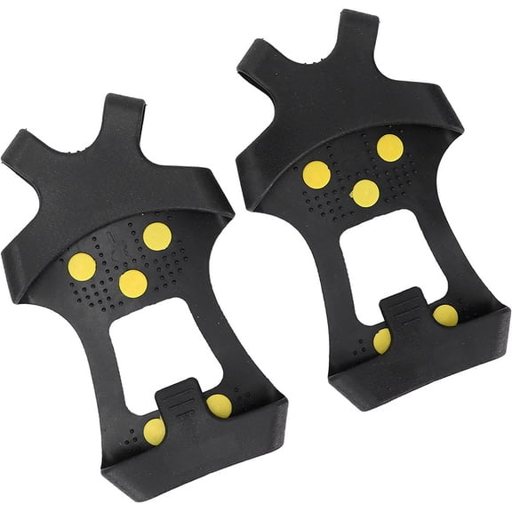 Ice Snow Grips, Ice Snow Grips Ice Cleat Shoe Spikes Crampons Anti\u2011Skid Walk Traction Snow Grips with 10 Steel Studs for Walking on Ice Snow