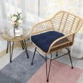 thumbnail image 2 of Topchances Set of 2 Tufted Universal Chair Cushions, Waterproof Outdoor/Indoor Chair Seat Pads, 19" x 19", Navy Blue, 2 of 8