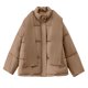 thumbnail image 4 of Parkas de manga larga para mujer, chaqueta corta con capucha y plumón, abrigo grueso de algodón holgado., 4 of 9