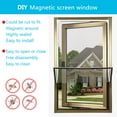 thumbnail image 6 of DIY Magnetic Window Screen, Window Screen Net Kit White Frame with Adjustable Gray Fiberglass Mesh Easy and Fast Installation (58"x36"(147x91CM)), 6 of 7