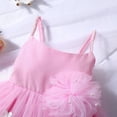 thumbnail image 4 of Felwors Bambin Été Robe Filles Bretelles Fleur Perle Maille Robe Princesse Robe Outwear Mode, 4 of 7