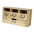 thumbnail image 3 of Bunblic Desktop Cabinet Desk Organizer Rustic Tabletop Farmhouse Office Supplies Storage Drawers Wood for Jewelry Study Table Dresser, 3 of 8