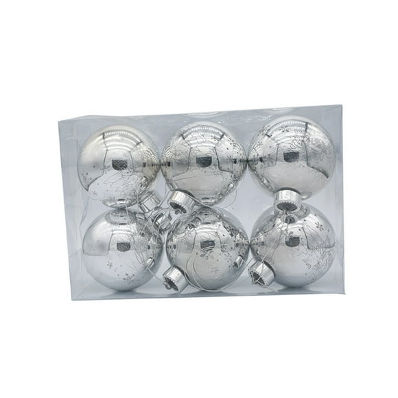 Koszal 1 Boîte Boules de Noël Pendentif Anti-Âge Plastique Ambiance Festive Boules Pendentifs Fournitures de Fête
