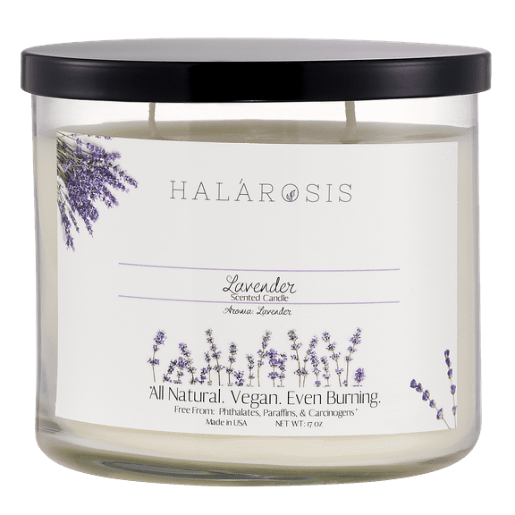 Halarosis, 17 oz, Soy Candle, Lavender, Container Candle