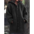 thumbnail image 3 of Cárdigan de punto para mujer, cárdigan de manga larga de gran tamaño, Top para mujer, fiesta Formal diaria, BallKhaki, 3 of 4