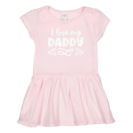 

Inktastic I Love My Daddy with Hearts Gift Toddler Girl Dress