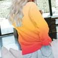 thumbnail image 4 of Babysbule Hoodless Sweatshirts for Women Fashion Gradient Loose Round-Neck Long Sleeve Shirts With Pocket Blouse Tops, 4 of 6