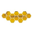 thumbnail image 1 of Fairnull 12Pcs Hexagonal Self Adhesive Mirror Effect Wall Sticker Living Room Decal Decor, 1 of 9