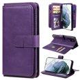 thumbnail image 1 of SaniMore Versatile Case for Samsung Galaxy S23 Ultra 6.8" 2023, Durable PU Leather Case Card Slots Flip Kickstand Magnetic Closure Anti-drop Shockproof Full Protective Wallet Business Case, Purple, 1 of 8