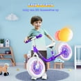thumbnail image 5 of Colorful Lighting Balance Bike 2 Year Old, 12'' Folding Toddler Sport Bike, No Pedal Foldable Bikes w/Kickstand, Adjustable Handlebar & Seat, 2 3 4 5 Years Boy Girls Birthday Gifts Toys, 5 of 6
