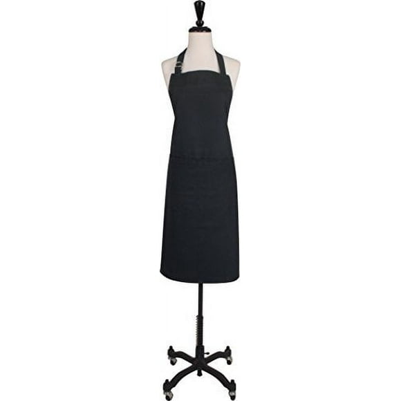 KAF by HIC Twill Chef Bib Apron, 27 by 34, Black