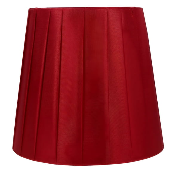 HIBIBUD Red Lamp Shade for Table/Floor Lamps - Pleated Clip-on Decor Cover (Red)
