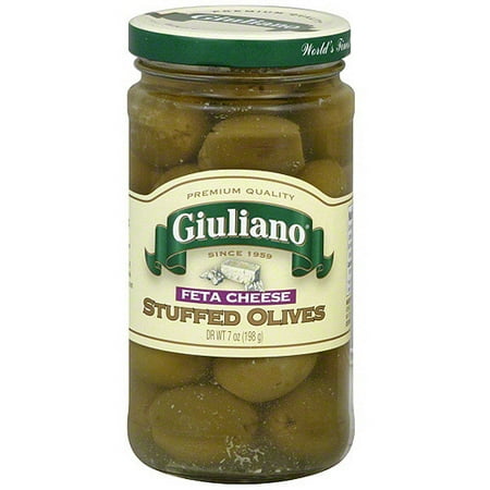 Giuliano Feta Cheese Stuffed Olives, 7 oz (Pack of 6)