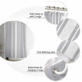 thumbnail image 5 of 54x78 Inch Shower Curtain Decorative Light Grey Striped Bathtub Bath Curtains Fabric Waterproof Bathroom Decor White Simple Neutral Modern Small Stall Shower Curtain Set with 12 Hooks, 5 of 6