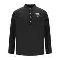 thumbnail image 3 of Blusa y camisa de manga larga con cuello alto para hombre, informal, a la moda, con cuello alto, transpirable, de poliéster, 3 of 3