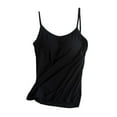 thumbnail image 3 of female Padded Bra Tank Top Women Spaghetti Cami Top Vests Female Camisole With Built In Bra, 3 of 7