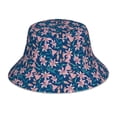 thumbnail image 3 of Daiia Lilies Flowers Pattern Bucket Hat - Trendy Cotton Sun Hat for Beach, Golf, Fishing - Fun Outdoor Vacation Boonie for Men and Women, 3 of 9