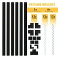 thumbnail image 6 of 12' Cable Cover Management Raceway Kit by Edison Supply (Black), 6 of 6