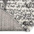 thumbnail image 5 of Unique Loom Serenity Shag Collection Area Rug - Soufriere (5' 3" x 8' Oval Gray/Ivory), 5 of 12