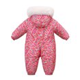thumbnail image 4 of CUZIBR Boys Girls Winter Thicken Hooded Coats Jacket Snowsuit Toddler Windproof Warm Jumpsuit Oneise Outwear Snow Wear Boho Dailywear For Child, 4 of 4