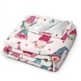 thumbnail image 2 of ZICANCN Throw Blanket Gnomes Pink Valentine , Couch Ultra Soft Micro Fleece Sofa Bed Camping Travel Blanket for Adults, 80"x60", 2 of 8