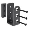 thumbnail image 2 of Door Brace Install In -(2pc) Iron Metal U Bracket Rust Proof - Gate Bar Holder For Indoor/outdoor D, 2 of 4