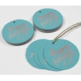 thumbnail image 4 of Inkdotpot 50 Pack Happy Holiday Favor Paper Tags Craft Real Rose Gold Foil Hang Tags, 4 of 7
