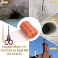 thumbnail image 3 of Copper Mesh Rodent Control Kit – 5" x 50 ft Defense Copper Mesh Roll with Scissor, Copper Wool for Bat, Snail, Bird, Rodent Control – Professional Grade, Indoor & Outdoor Use, 3 of 10