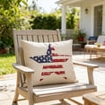 thumbnail image 4 of DefiDgd 18x18inch 4th of July Pillow Covers,American Flag Star Strpied Throw Pillow Covers,Independence Day Red White Blue Summer Outdoor Indoor Home Sofa Couch Decoration(B), 4 of 6