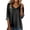 Dark Gray, variant on Women's Plus Size Denim Top, V Neck Long Sleeve Casual T-Shirt with Side Slits, Loose Fit Streetwear Tunic for Daily Wear and Going Out Blue XXXL