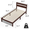 thumbnail image 5 of LIFEMENT Queen Classic Wood Platform Bed Frame with Headboard, Solid Wood, No Box Spring Needed, Easy Assembly, Minimalist Modern Design, Under Bed Storage, Walnut, 5 of 9