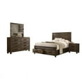 Woodmont 4-piece Queen Platform Bedroom Set Rustic Golden Brown - Walmart.com